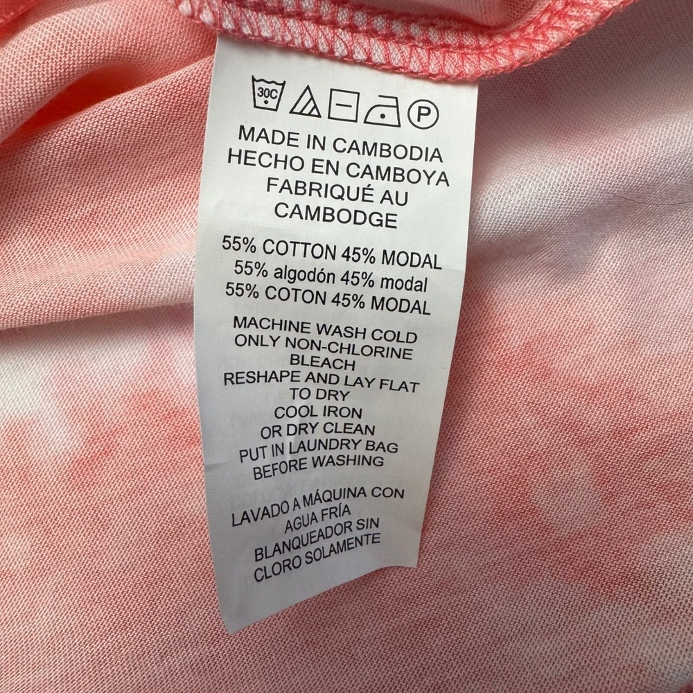 Michael‎ Kors Womens Tank Top Large Pink Tie-Dye Sleeveless V-Neck Casual - Picture 5 of 7